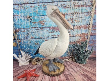 Большой Пеликан, морской декор  55х22х35см, полистоун