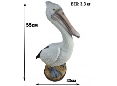 Большой Пеликан, морской декор  55х22х35см, полистоун