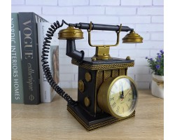 настольные Часы Ретро Телефон 24х14х24 Металл, копилка настольные Часы Ретро Телефон 24х14х24 Металл, копилка