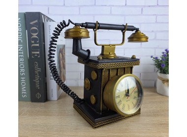 настольные Часы Ретро Телефон 24х14х24 Металл, копилка настольные Часы Ретро Телефон 24х14х24 Металл, копилка
