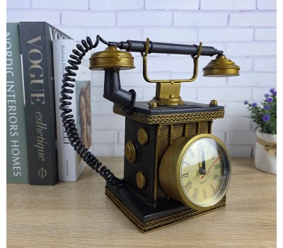 настольные Часы Ретро Телефон 24х14х24 Металл, копилка