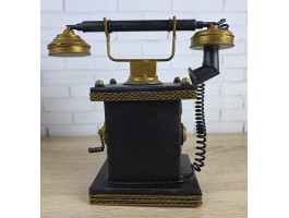 настольные Часы Ретро Телефон 24х14х24 Металл, копилка
