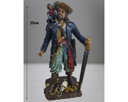Статуэтка  Пират с обезьянкой 25х13х7 см  Полистоун, морской декор