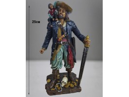 Статуэтка  Пират с обезьянкой 25х13х7 см  Полистоун, морской декор