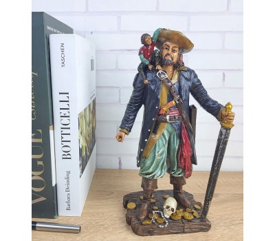 Статуэтка  Пират с обезьянкой 25х13х7 см  Полистоун, морской декор