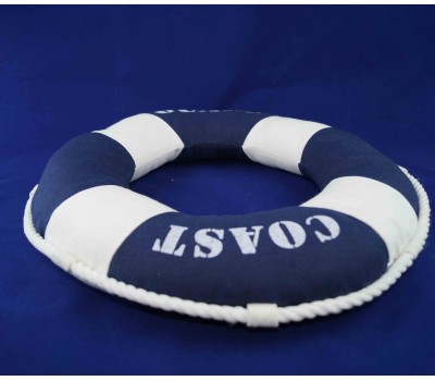Декоративная подушка-спасательный круг 40 см, синий цвет