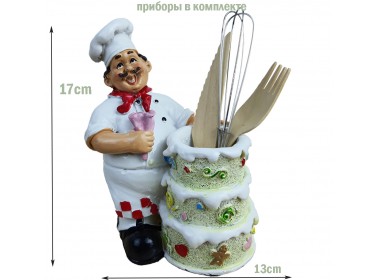 Фигурка декоративная Повар 17x12x10см держатель Povar17Tort Фигурка декоративная Повар 17x12x10см держатель Povar17Tort