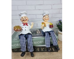 Статуэтка Повар, высота 20см (комплект 2 шт)