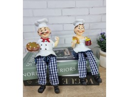 Статуэтка Повар, высота 20см (комплект 2 шт)