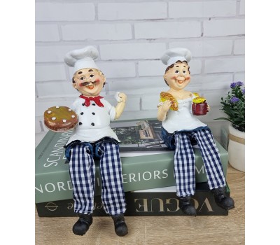 Статуэтка Повар, высота 20см (комплект 2 шт)