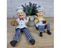 Статуэтка Повар, высота 20см (комплект 2 шт)