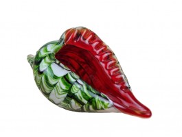 Морская ракушка . Стеклянная фигурка в стиле Мурано. (16X9х8см) Green4