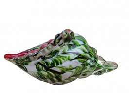 Морская ракушка . Стеклянная фигурка в стиле Мурано. (16X9х8см) Green4