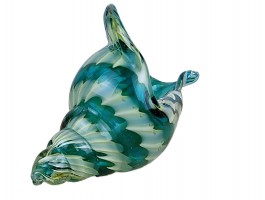 Морская ракушка . Стеклянная фигурка в стиле Мурано. (22X10х14см) LGreen10