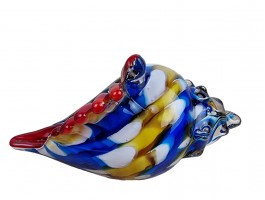Морская ракушка . Стеклянная фигурка в стиле Мурано. (18X9х10см) Multi5