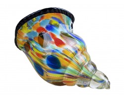 Морская ракушка . Стеклянная фигурка в стиле Мурано. (20X12х8см) YellowNew вес 950гр