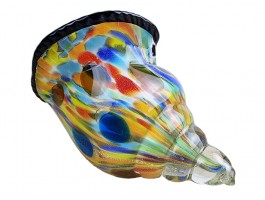Морская ракушка . Стеклянная фигурка в стиле Мурано. (20X12х8см) YellowNew вес 950гр