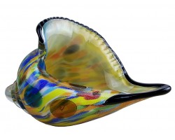 Морская ракушка . Стеклянная фигурка в стиле Мурано. (20X12х8см) YellowNew вес 950гр