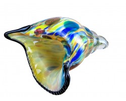 Морская ракушка . Стеклянная фигурка в стиле Мурано. (20X12х8см) YellowNew вес 950гр