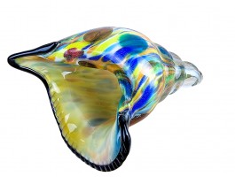 Морская ракушка . Стеклянная фигурка в стиле Мурано. (20X12х8см) YellowNew вес 950гр