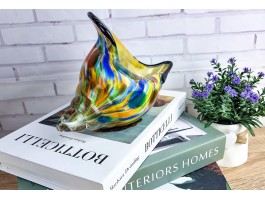 Морская ракушка . Стеклянная фигурка в стиле Мурано. (20X12х8см) YellowNew вес 950гр