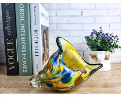 Морская ракушка . Стеклянная фигурка в стиле Мурано. (20X12х8см) YellowNew вес 950гр