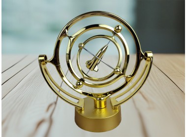 Маятник - вечный двигатель Космос Ракета Gold (24х24х10 см) пластик, работает от USB