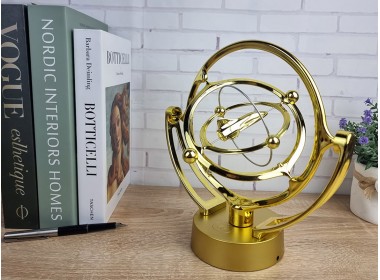 Маятник - вечный двигатель Космос Ракета Gold (24х24х10 см) пластик, работает от USB
