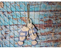 Декоративные деревянные рыбы 38 см (комплект 2шт) BLUE2