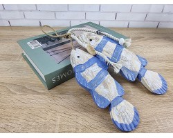 Декоративные деревянные рыбы 38 см (комплект 2шт) BLUE2