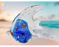 Стеклянная фигурка Рыбка в стиле Мурано. 12х11 см MiniBlue