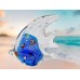 Стеклянная фигурка Рыбка в стиле Мурано. 12х11 см MiniBlue