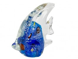 Стеклянная фигурка Рыбка в стиле Мурано. 12х11 см MiniBlue