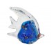 Стеклянная фигурка Рыбка в стиле Мурано. 12х11 см MiniBlue
