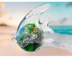 Стеклянная фигурка Рыбка в стиле Мурано. 12х11 см MiniGreen