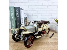 Фигурка  автомобиля  1909 ROLLS ROYCE SILVER GHOST, металл 38х14х16см Коллекционная модель