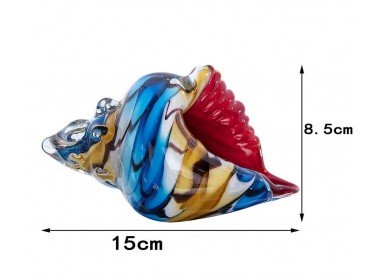 Морская ракушка. Стеклянная фигурка в стиле Мурано. 19X12см  Multi-colored Cage