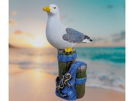 Статуэтка Чайка 17х6х12см, полистоун, морской декор GullAnchor