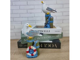 Статуэтка Чайка 17х6х12см, полистоун, морской декор GullAnchor