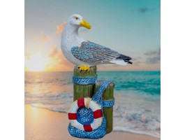 Статуэтка Чайка 17х6х12см, полистоун, морской декор GullKrug