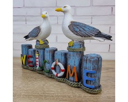 Статуэтка Чайки Welcome 20х5х15см, полистоун, морской декор Статуэтка Чайки Welcome 20х5х15см, полистоун, морской декор