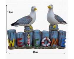 Статуэтка Чайки Welcome 20х5х15см, полистоун, морской декор Статуэтка Чайки Welcome 20х5х15см, полистоун, морской декор