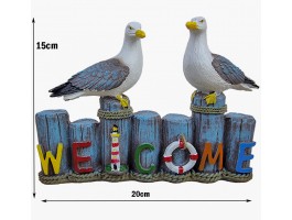 Статуэтка Чайки Welcome 20х5х15см, полистоун, морской декор Статуэтка Чайки Welcome 20х5х15см, полистоун, морской декор