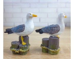 Статуэтка мини Чайка 7х5х3см, полистоун, (комплект 2 штуки ) Статуэтка мини Чайка 7х5х3см, полистоун, (комплект 2 штуки )