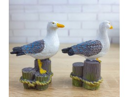 Статуэтка мини Чайка 7х5х3см, полистоун, (комплект 2 штуки ) Статуэтка мини Чайка 7х5х3см, полистоун, (комплект 2 штуки )