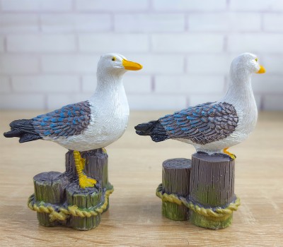 Статуэтка мини Чайка 7х5х3см, полистоун, (комплект 2 штуки ) Статуэтка мини Чайка 7х5х3см, полистоун, (комплект 2 штуки )