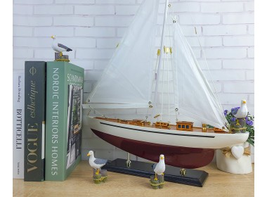 Статуэтка мини Чайка 7х5х3см, полистоун, (комплект 2 штуки ) Статуэтка мини Чайка 7х5х3см, полистоун, (комплект 2 штуки )