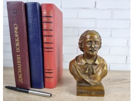 Бюст Уильям Шекспир. натуральная бронза, высота 15см. Антик
