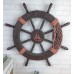 Штурвал настенный 45х45х4 см, дерево, OLD BLACK морской декор Штурвал настенный 45х45х4 см, дерево, OLD BLACK морской декор
