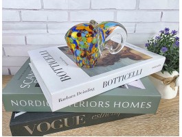 Слон - Стеклянная фигурка в стиле Мурано. 12х9х6см  Вес 340г